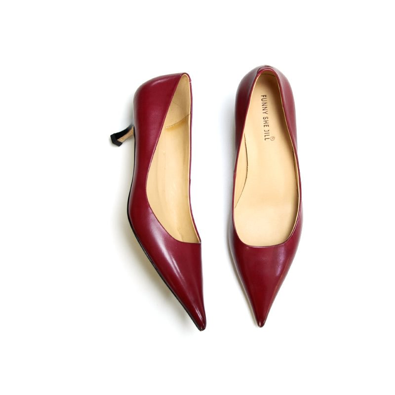Kitten Heels Pointed Toe Shoes Classy Pumps