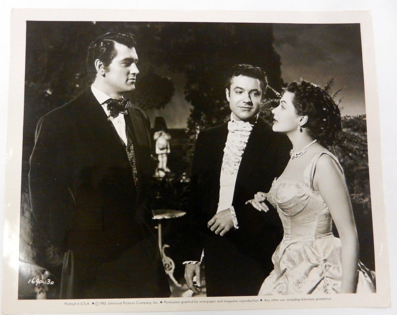 ROCK HUDSON & YVONNE DeCARLO Movie Film 8 x 10 Photo Poster painting Scarlet ANGEL 1952 ak156