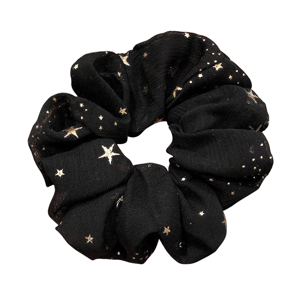 

Chiffon Scrunchies Women Girl Star Korean Elastic Hair Rope Ponytail Holder, Grey, 501 Original