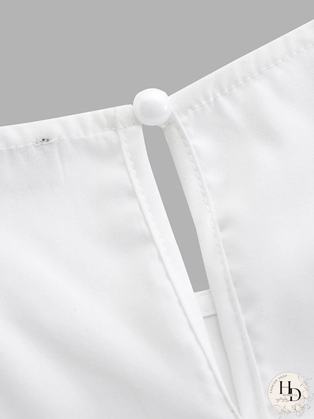 Half Sleeve Pleats Solid Leisure Round Neck Blouse