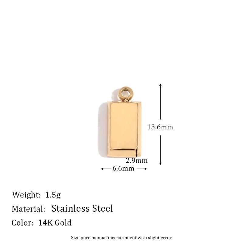 1 Piece 304 Stainless Steel 14K Gold Plated Geometric Jewelry Accessories Pendant