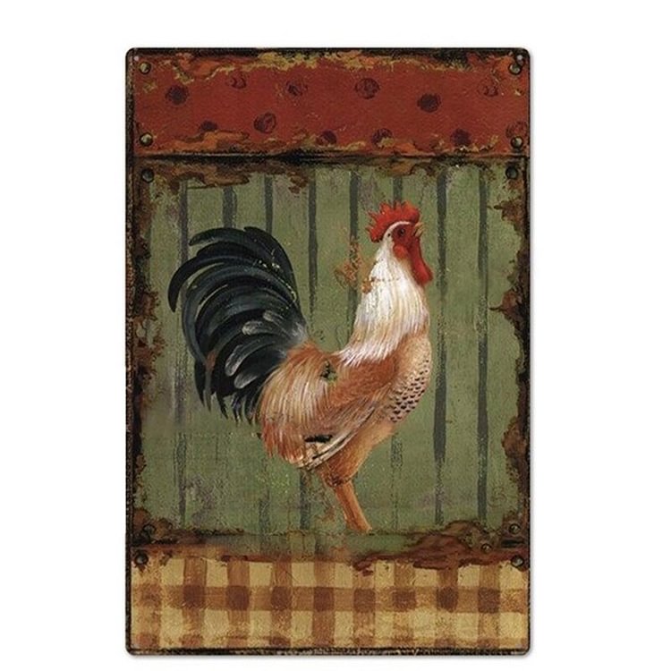 Farm Sign Chicken Zone Eggs - Vintage Tin Signs/Wooden Signs - 7.9x11.8in & 11.8x15.7in