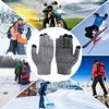 USB Heating Gloves Touch Screen Knitted Gloves Hand Warmer for Winter (Grey)
