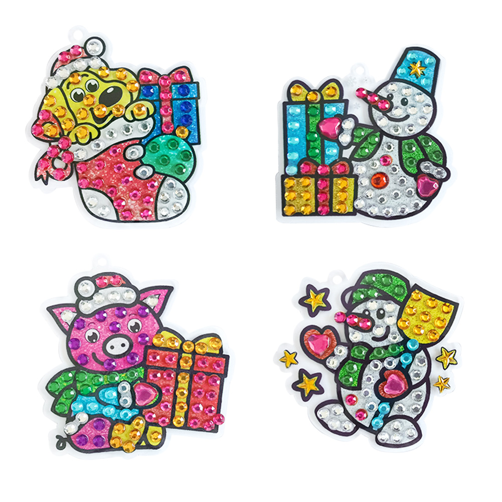 

4x Christmas - 5D DIY Craft Keychain, 501 Original