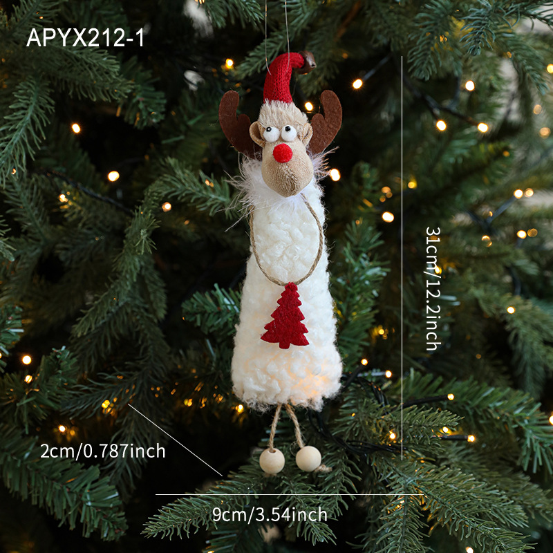 Plush Christmas ornaments, Christmas tree decorations, hanging ornaments-MERUMOTE