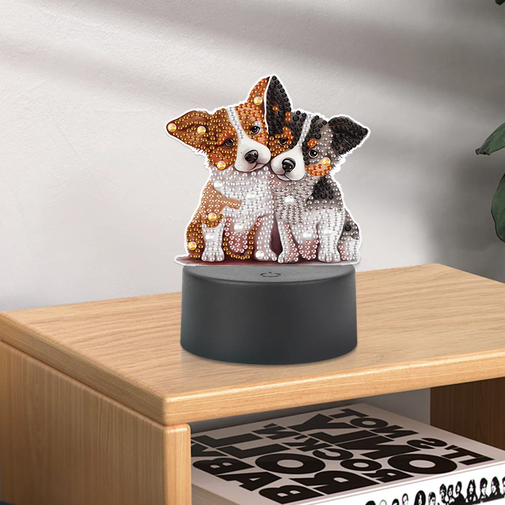 DIY Dog Diamond Painting LED Lamp Diamond Painting Night Light