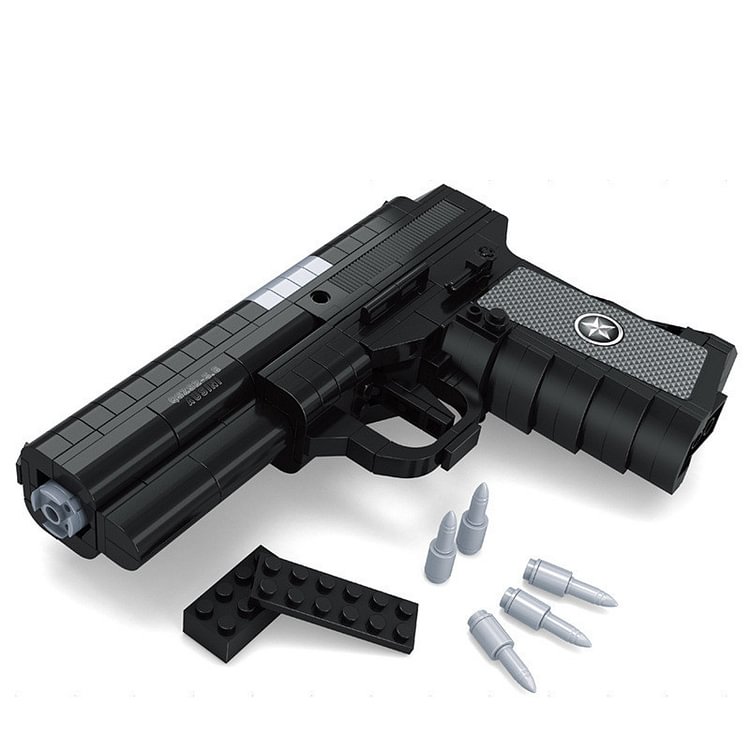 Toy Time AUSINI 327Pcs Gun SWAT Magnum Revolver Pistol Power GUN Weapon Arms Model Toy Bricks Building Blocks Toys for Children blaster 