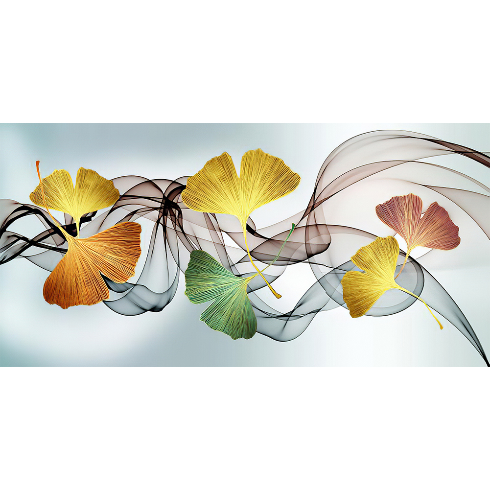 

80*40CM - Round Drill Diamond Painting - Ginkgo, 501 Original