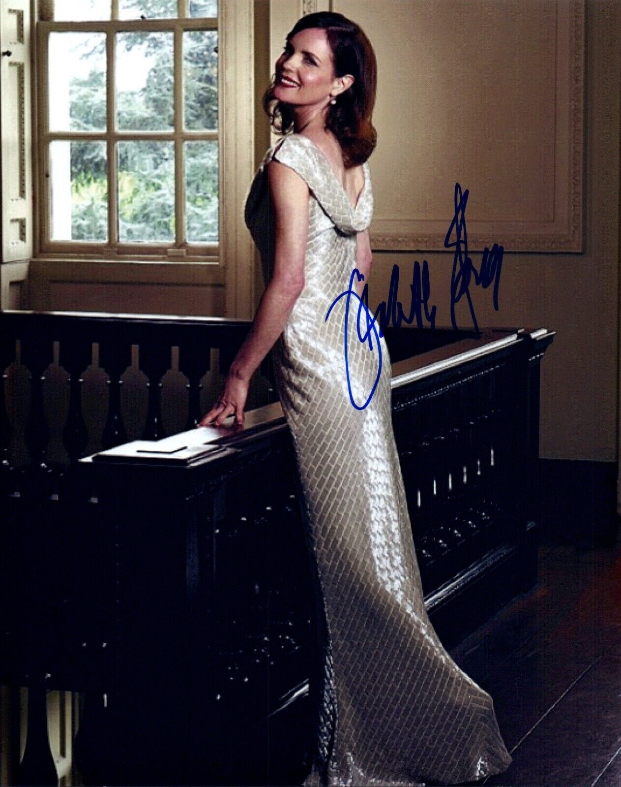 Elizabeth McGovern Signed Autographed 8x10 Photo Poster painting DOWNTON ABBEY Actress COA