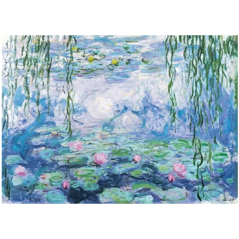 Jigsaw Puzzle 1000 Pieces Decompression Games Educational Toys for Children Adults Kids Decoration Birthday Gift Water Lily