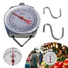 Fish Scales with 2 Hooks Mechanical Pointer Hook Scale Practical Handheld Scale
