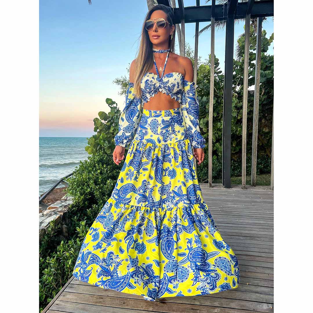 Ballifyex 2025 New Print Swimwear Cover Up Sexy Beach Dress Women Summer Ladies Crossover Tie Dress Bikini Dress Bathing Suit Beach Wear T