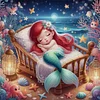 Sleeping Princess Ariel - 18CT Stamped Cross Stitch - 30*30cm - Disney