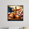 (40*40cm)Lion Flag - Full Round Drill Diamond Painting