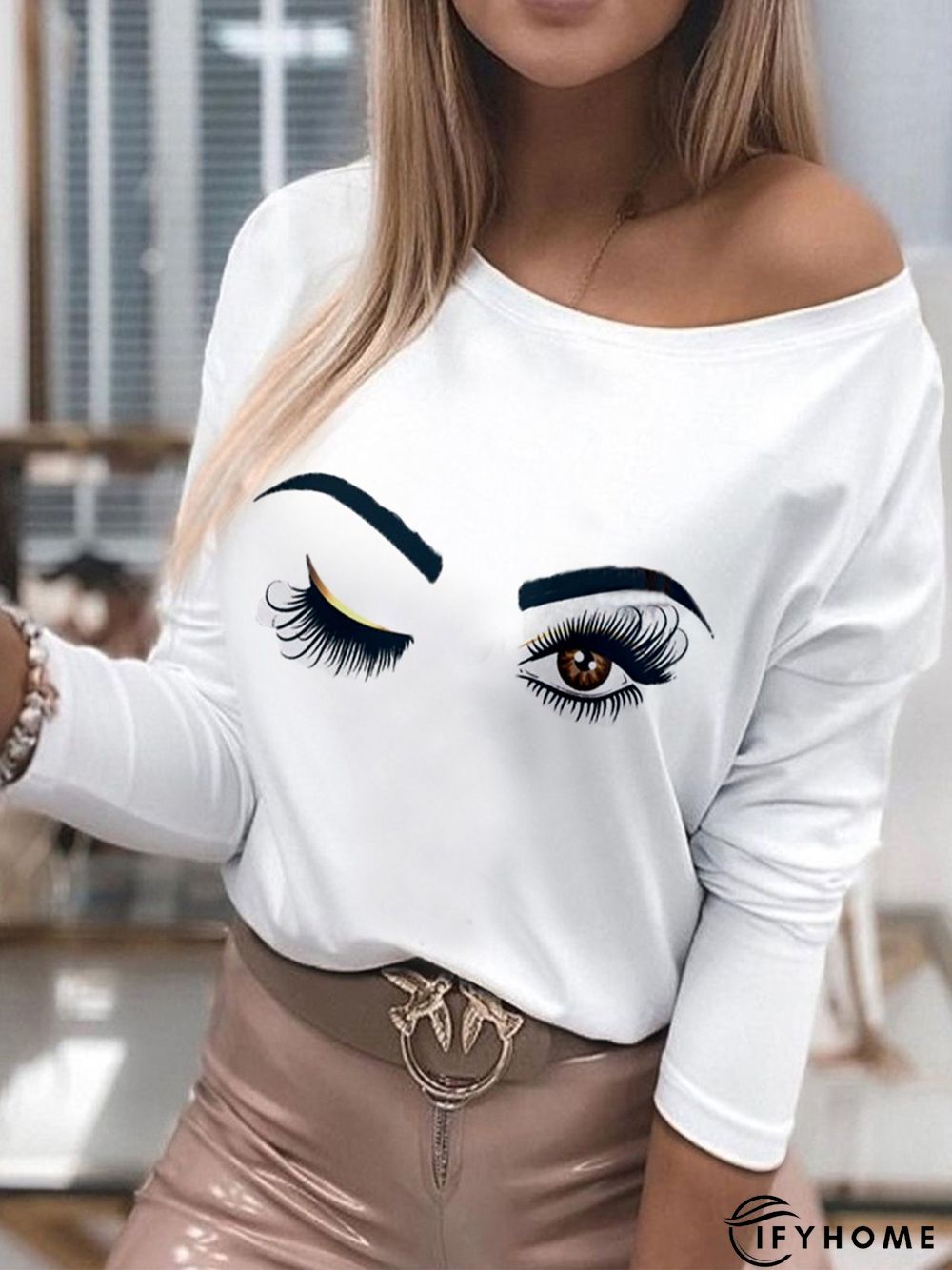 Casual Eye Loosen Tops | IFYHOME