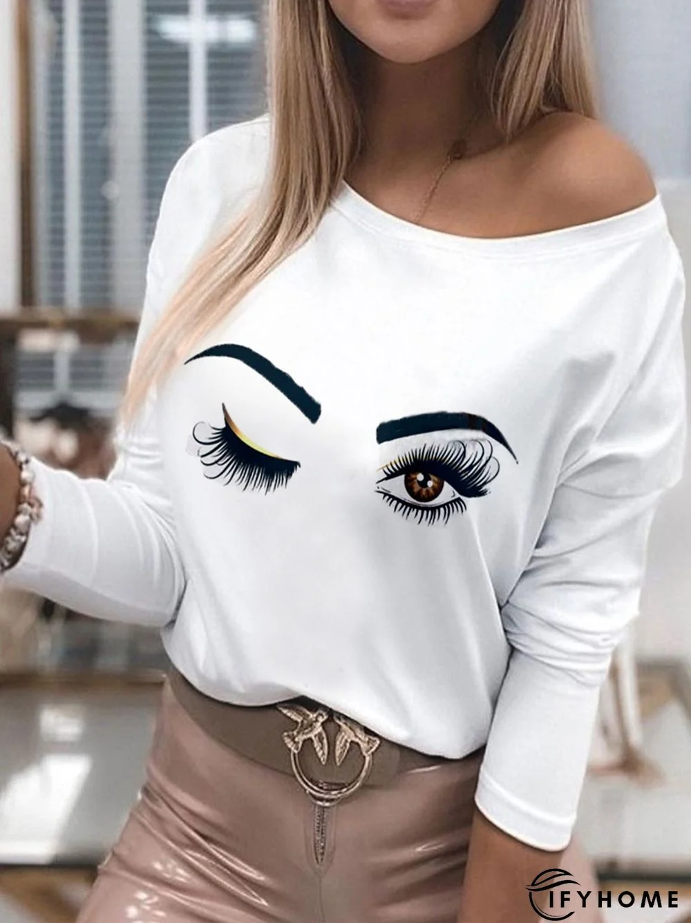Casual Eye Loosen Tops | IFYHOME