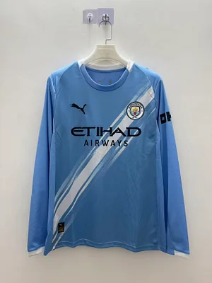 2025/2026 Long Sleeve Manchester City Home Football Shirt 1:1 Thai Quality