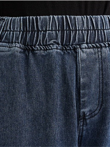 Women Half Sleeve V-neck Solid Color Dress