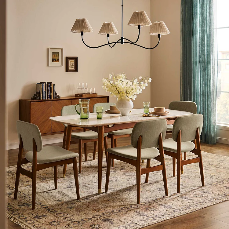 Kelsey Marble Dining Table with 4 Chairs