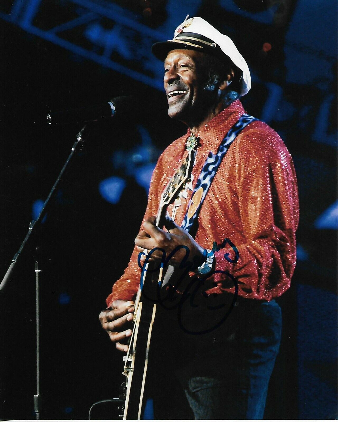 CHUCK BERRY Autographed 8 x 10 Signed Photo Poster painting COA