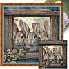 Frame Rabbit-11CT Stamped Cross Stitch 40*40cm tapestrymarket