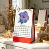 2027 New DIY Diamond Painting Flower Desk Calendar Set 12-Month Flip Calendar Design Monthly Planner Office Desktop Decor