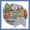 City Angel-14CT Stamped Cross Stitch 36*41cm/14.17*16.14in