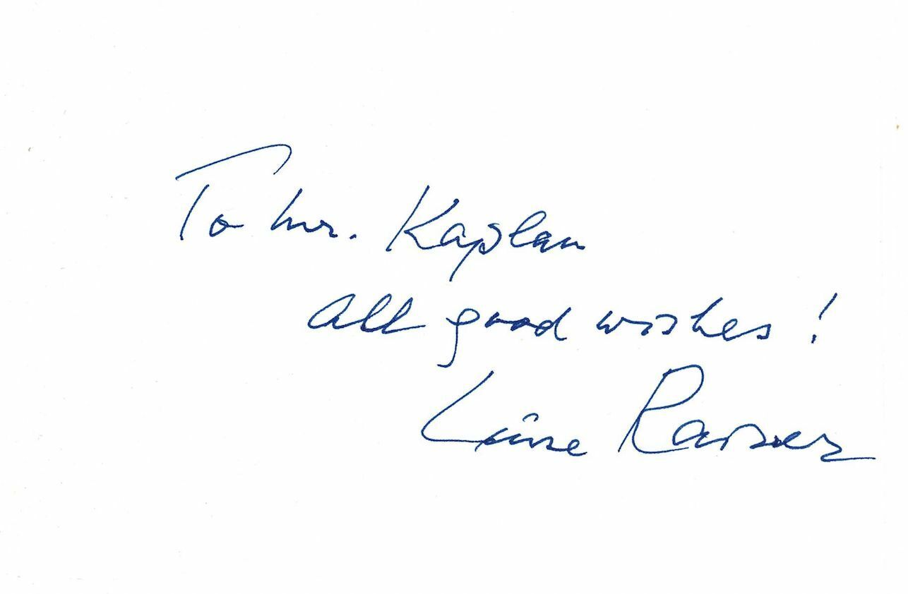 Luise Rainier signed autographed index card! AMCo! 10922