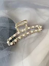 Vintage Rhinestone And Pearl Oversize Hairpin $9.99