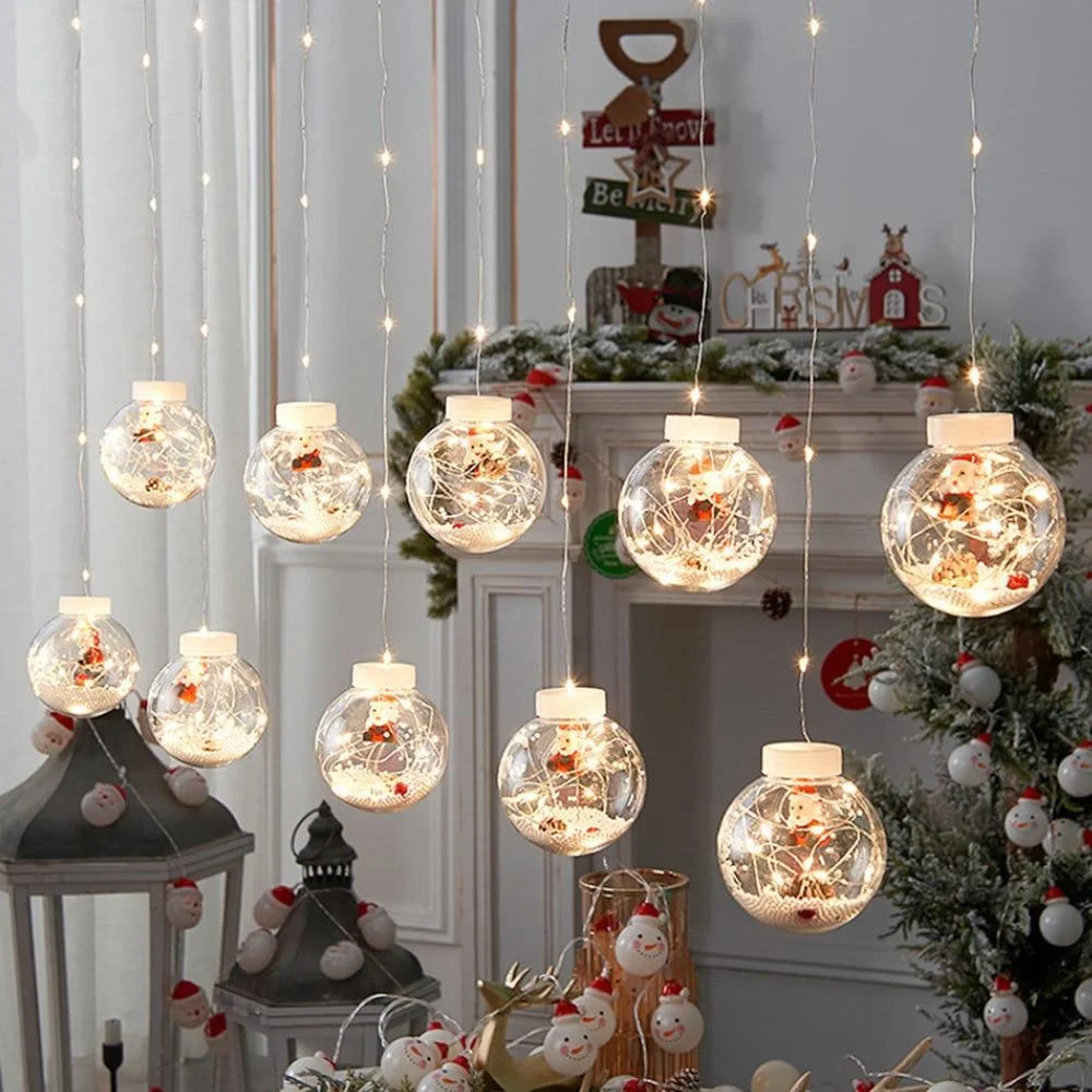 Curtains Christmas Ball LED String Lights