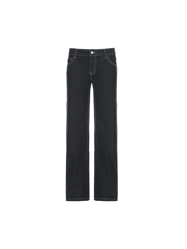Brownm Vintage Niedrige Taille Boyfriend Jeans