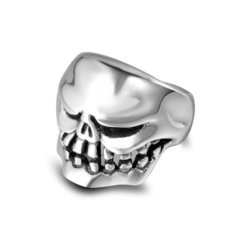 Hip-Hop Funny Rock Skull 304 Stainless Steel Polishing Halloween Men’s Rings