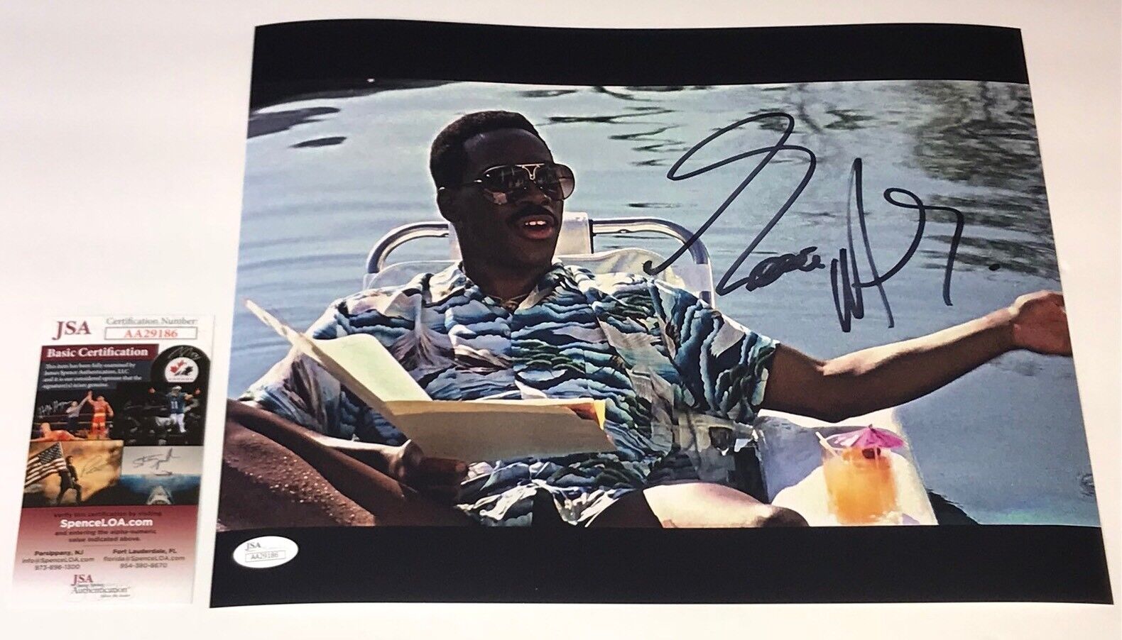 EDDIE MURPHY Signed BEVERLY HILLS COP 11x14 Photo Poster painting Autograph PROOF JSA COA