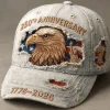 250th Anniversary American Eagle Cap &ndash; 1776-2026 Patriotic Hat With Statue Of Liberty And Liberty Bell Design by Inlyline