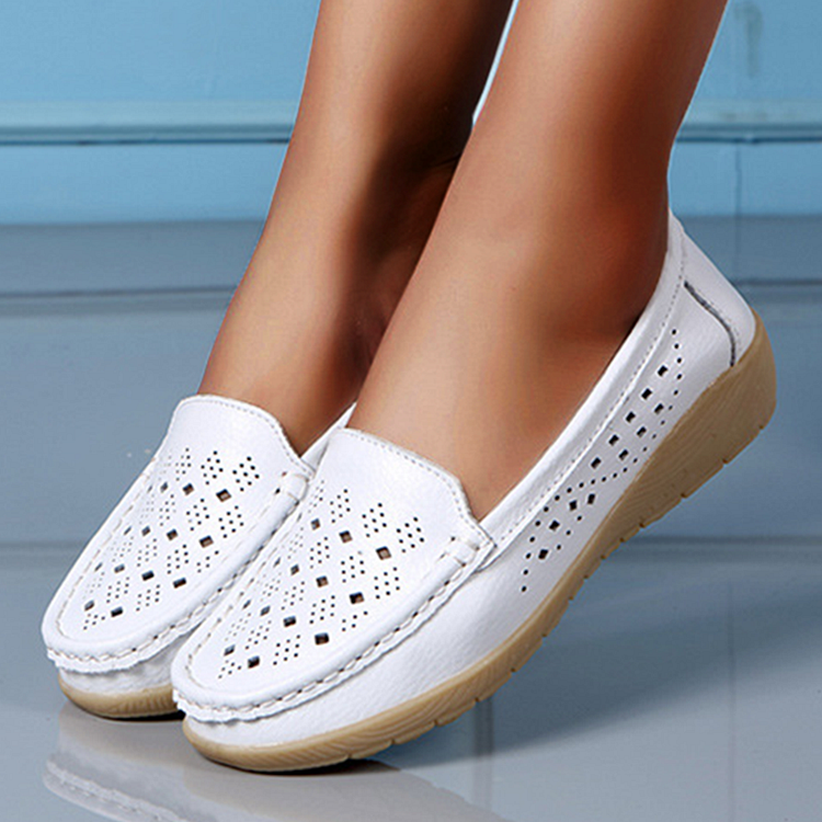 VanccySlip on loafers Casual Hollowed Out.Women Shoes QueenFunky