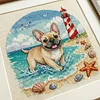 French Bulldog Seaside Puppy-11CT Stamped Cross Stitch Pillowcase 45*45cm tapestrymarket