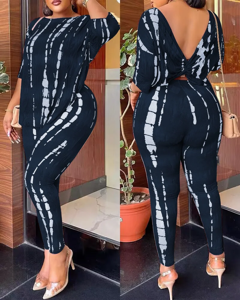 Wongn Wongn 2023 Women's Waist, Hip, Seamless High Elastic Fashion Print Casual Yoga Pants Top 2 Sets