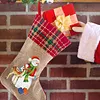 DIY Diamond Painting Christmas Stockings Hanging Ornaments Large Capacity Xmas Socks Pendant Wear Resist Candy Gift Storage Bags for Family Christmas Holiday Party Decoration (Snowman)