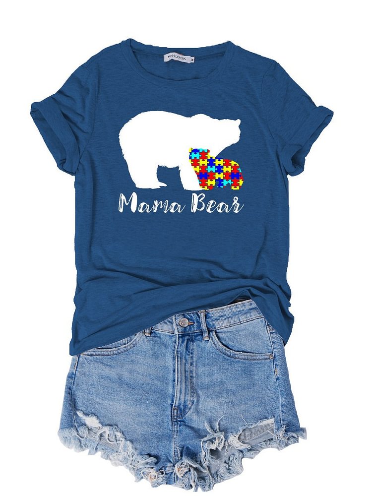 Bestdealfriday Autism Mama Bear Partywear Gift Top