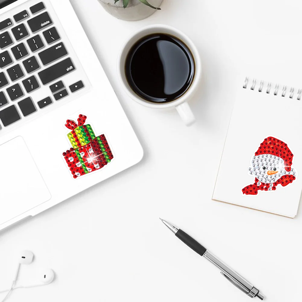 2pcs/a set Christmas Gem Art DIY Craft Kit Diamond Painting Sticker