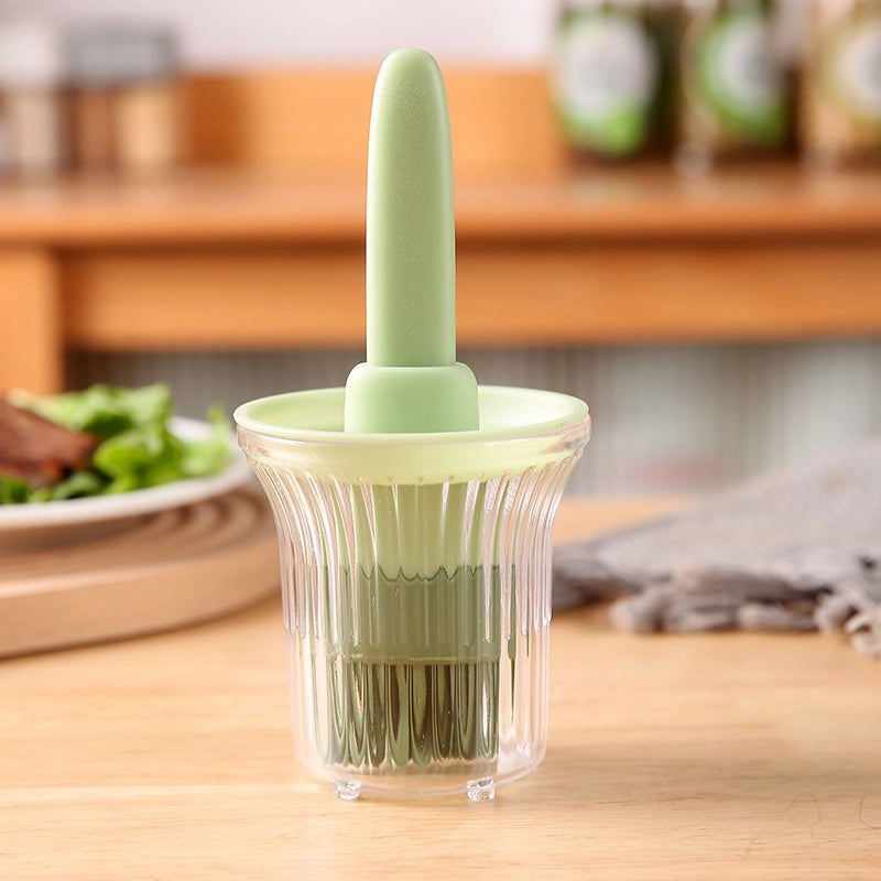 Oil Brush Household High Temperature Resistant Silicone Oil Brush With Bottle Kitchen Pancake Food Grade Barbecue Baking Integrated Oil Brush Bottle