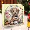 Acrylic Cats Dogs Diamond Painting Paper Towel Napkin Holder for Home Art Crafts