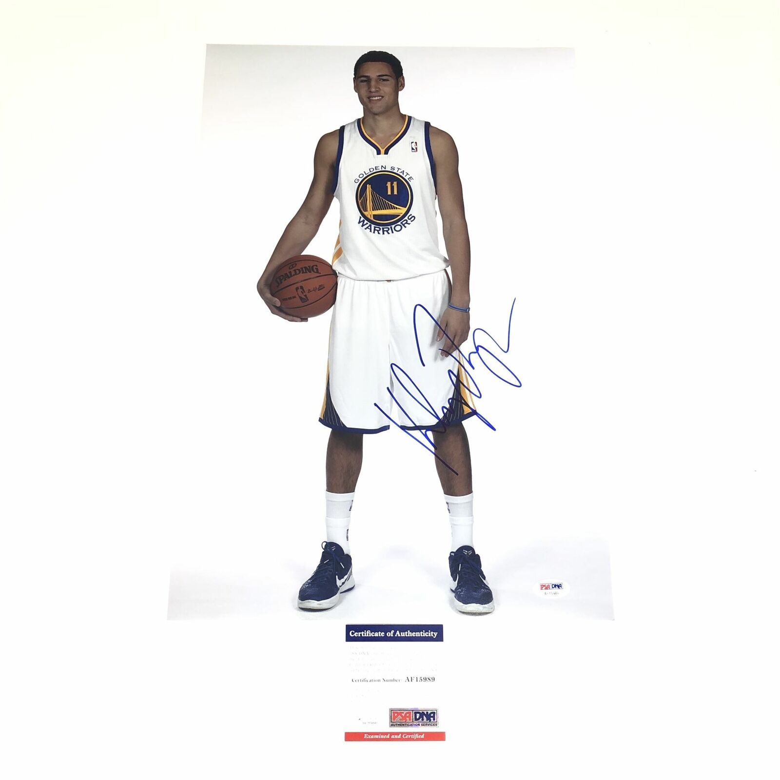 Klay Thompson signed 12x18 Photo Poster painting PSA/DNA Golden State Warriors Autographed