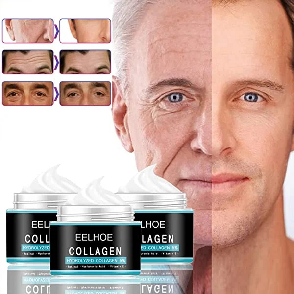 Koconh EELHOE Collagen Cream for Men, Men's Age Rewind Wrinkle Moisturizing Gel, Anti Aging Cream for Men