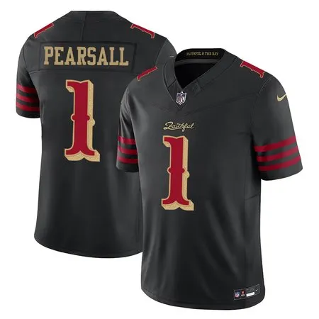 Youth San Francisco 49ers #1 Ricky Pearsall Black Rivalries Collection F.U.S.E. Vapor Limited Stitched Jersey