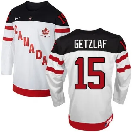 Olympic CA. #15 Ryan Getzlaf White 100th Anniversary Stitched NHL Jersey SGB9