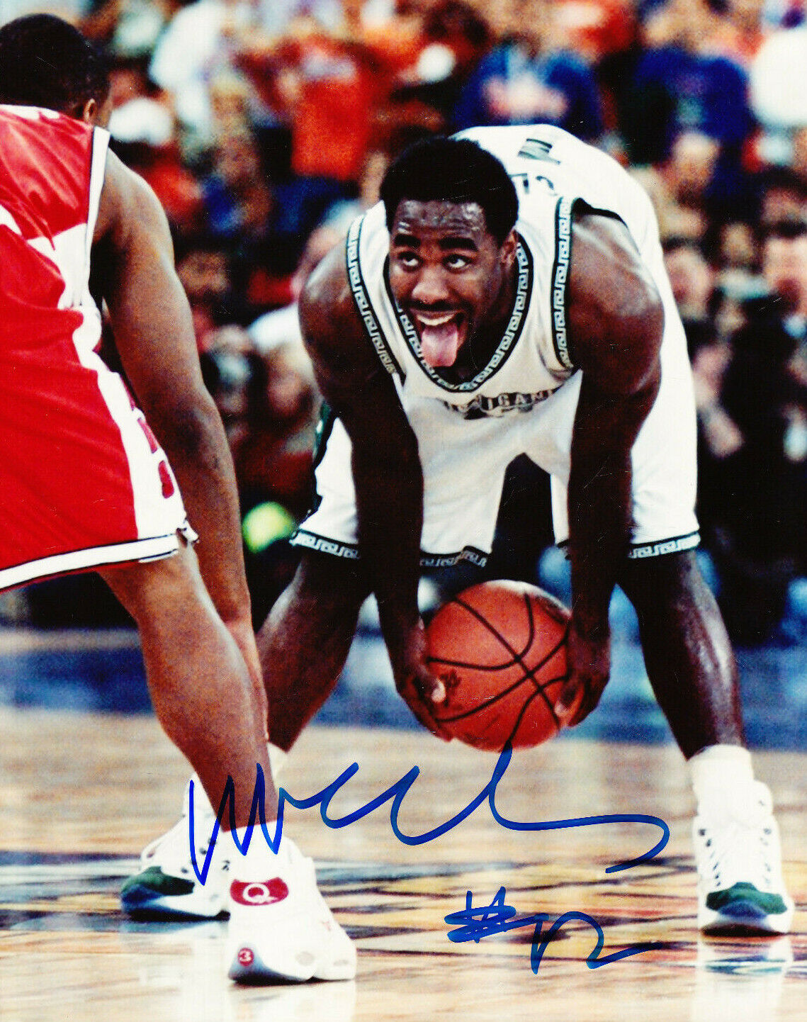 MATEEN CLEAVES MICHIGAN STATE SPARTANS AUTOGRAPH SIGNED 8X10 Photo Poster painting TONGUE COA