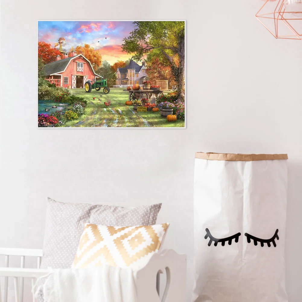 Village Scenery - Paint By Number(50*40cm)