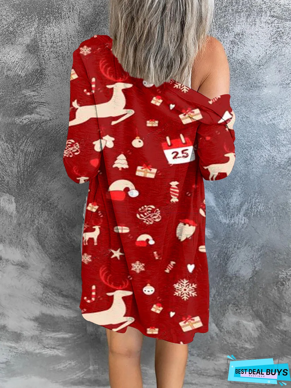 Casual Christmas Snowman Outerwear