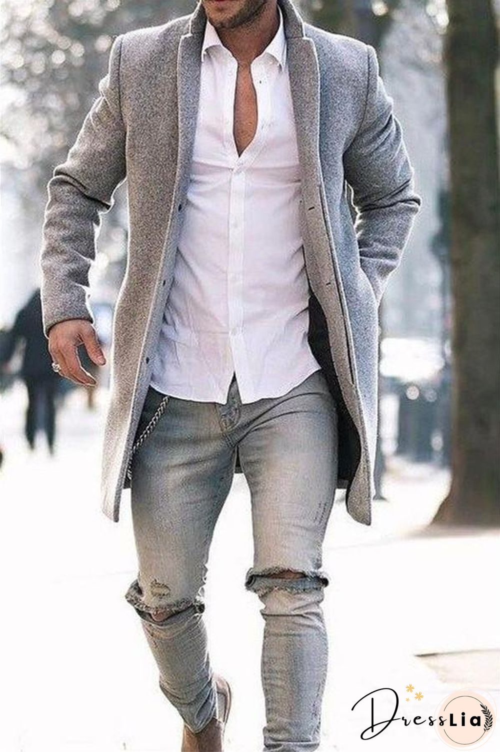 Autumn and winter fashion pure color long warm coat
